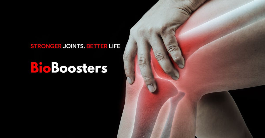 Close-up of a painful knee showing inflammation and swelling, representing joint discomfort or arthritis symptoms.