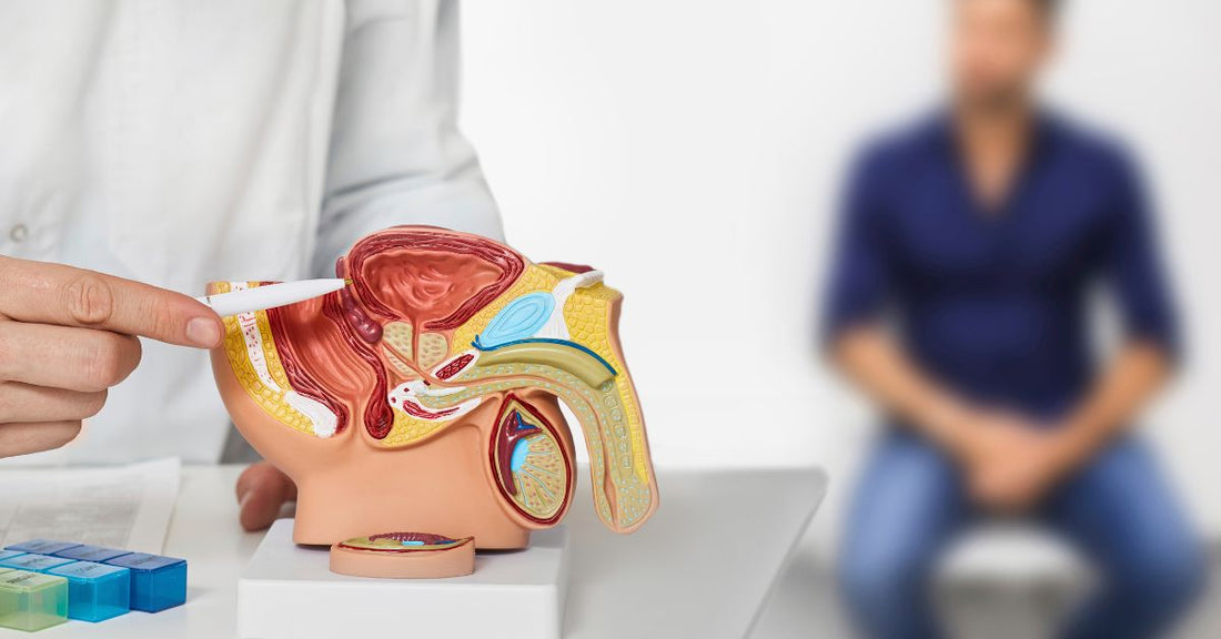3D model illustrating the human prostate gland and its role in male health