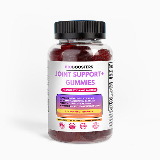 Bottle of Big Boosters Joint Support Gummies on a white background